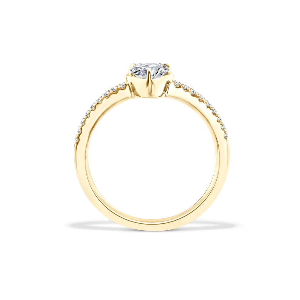 Lab Grown Diamond Heart Center Promise Ring in 10K Yellow Gold (1/2 ct. tw.) – Image 2 of 4