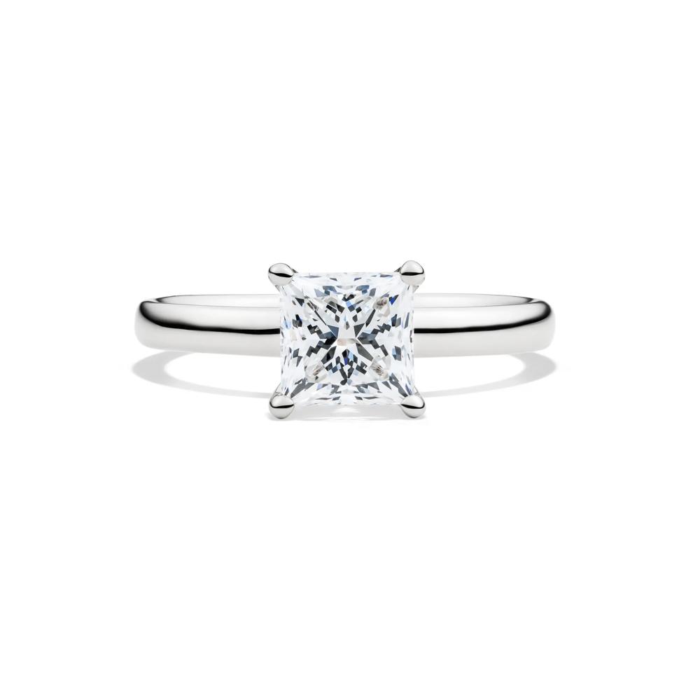 Diamond Princess Cut Solitaire Engagement Ring in 14K White Gold (1 1/2 ct.) – Image 1 of 5