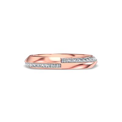 Lab Grown Diamond Knife-Edge Anniversary Band in 10K Rose Gold (1/3 ct. tw.)
