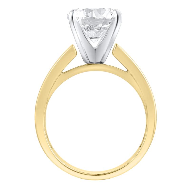 Wide Cathedral Semi-Mount Engagement Ring in 14K Gold, 9.8MM &#40;Setting Only&#41; – Image 3 of 6