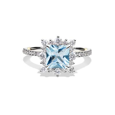 Kate Aquamarine & Diamond Engagement Ring in 14K Gold (3/4 ct. tw.)
