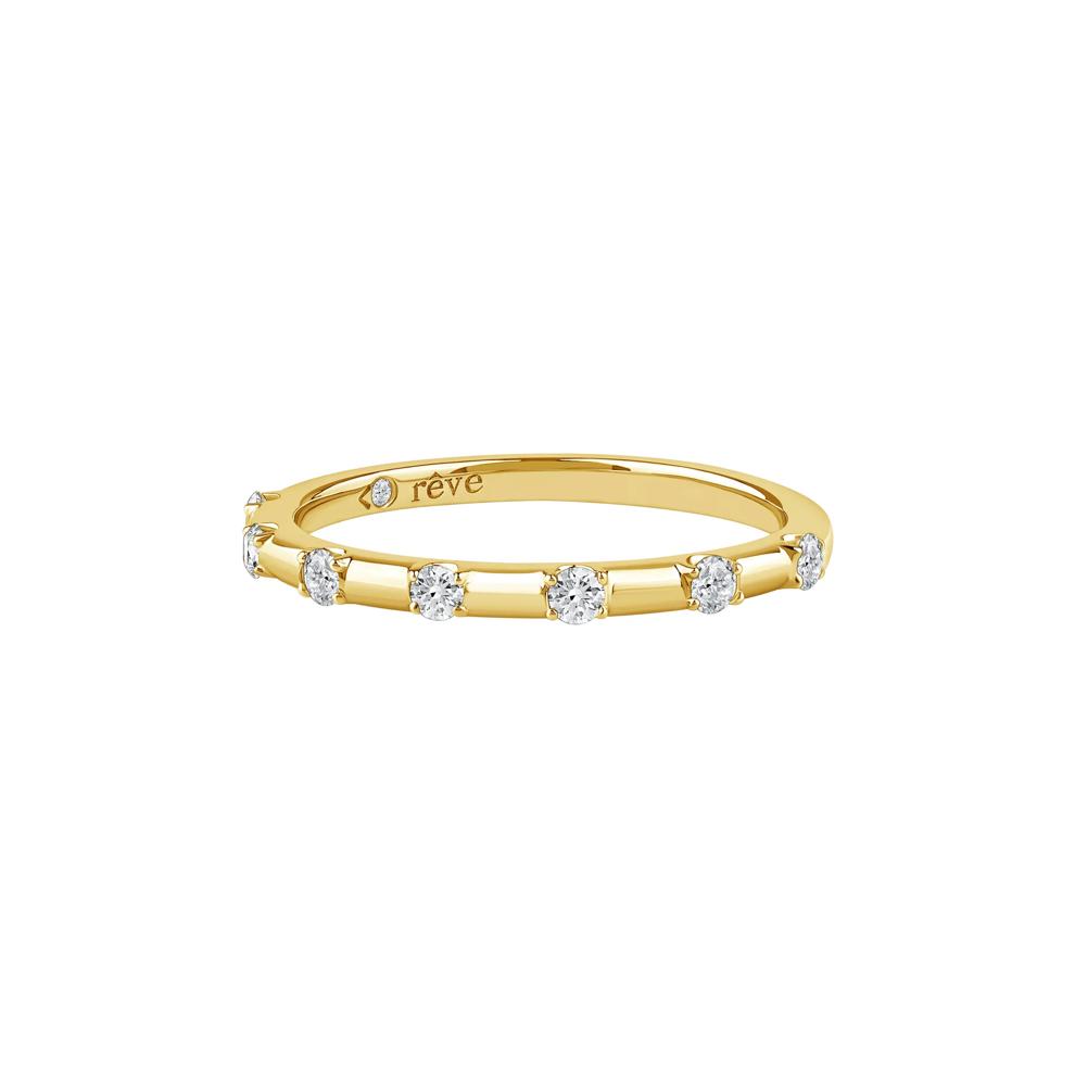 Piper Lab Grown Diamond Wedding Band in 14K Yellow Gold (1/5 ct. tw.) – Image 4 of 5