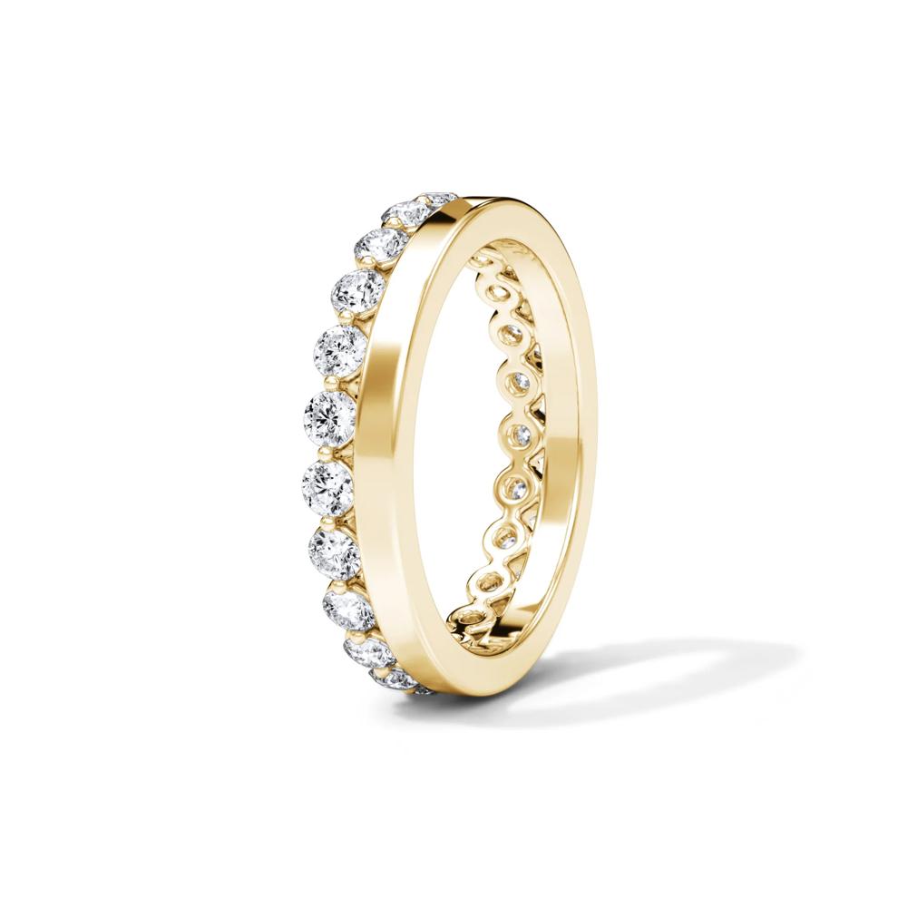 Lab Grown Diamond Shared Prong Stack Eternity Band in 14K Yellow Gold (1 ct. tw.) – Image 3 of 4