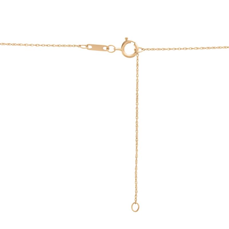 Citrine and Diamond Halo Pendant in 10K Yellow Gold &#40;1/10 ct. tw.&#41; – Image 4 of 4