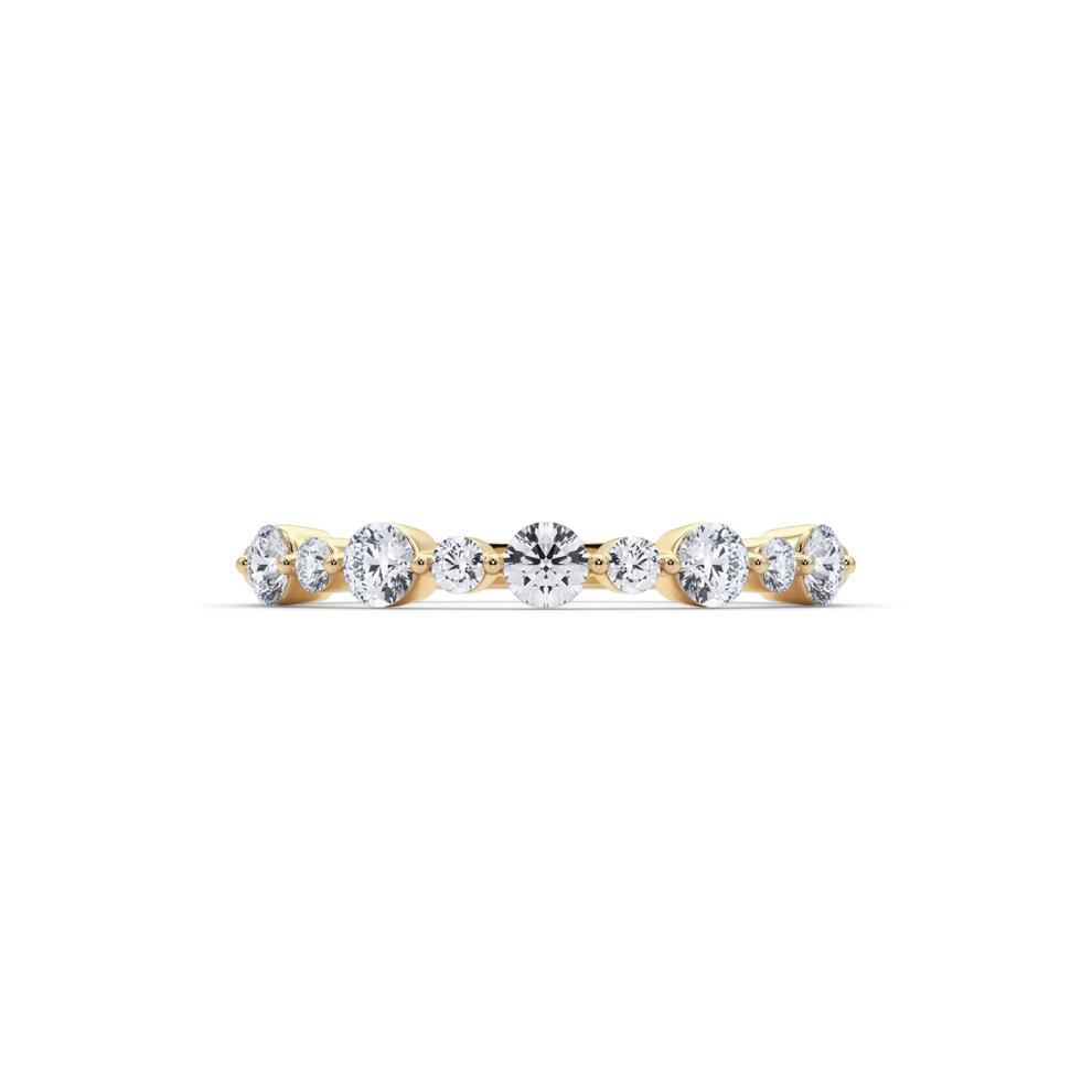 Lab Grown Diamond Shared-Prong Anniversary Band in 14K Yellow Gold (1/2 ct. tw.) – Image 1 of 6