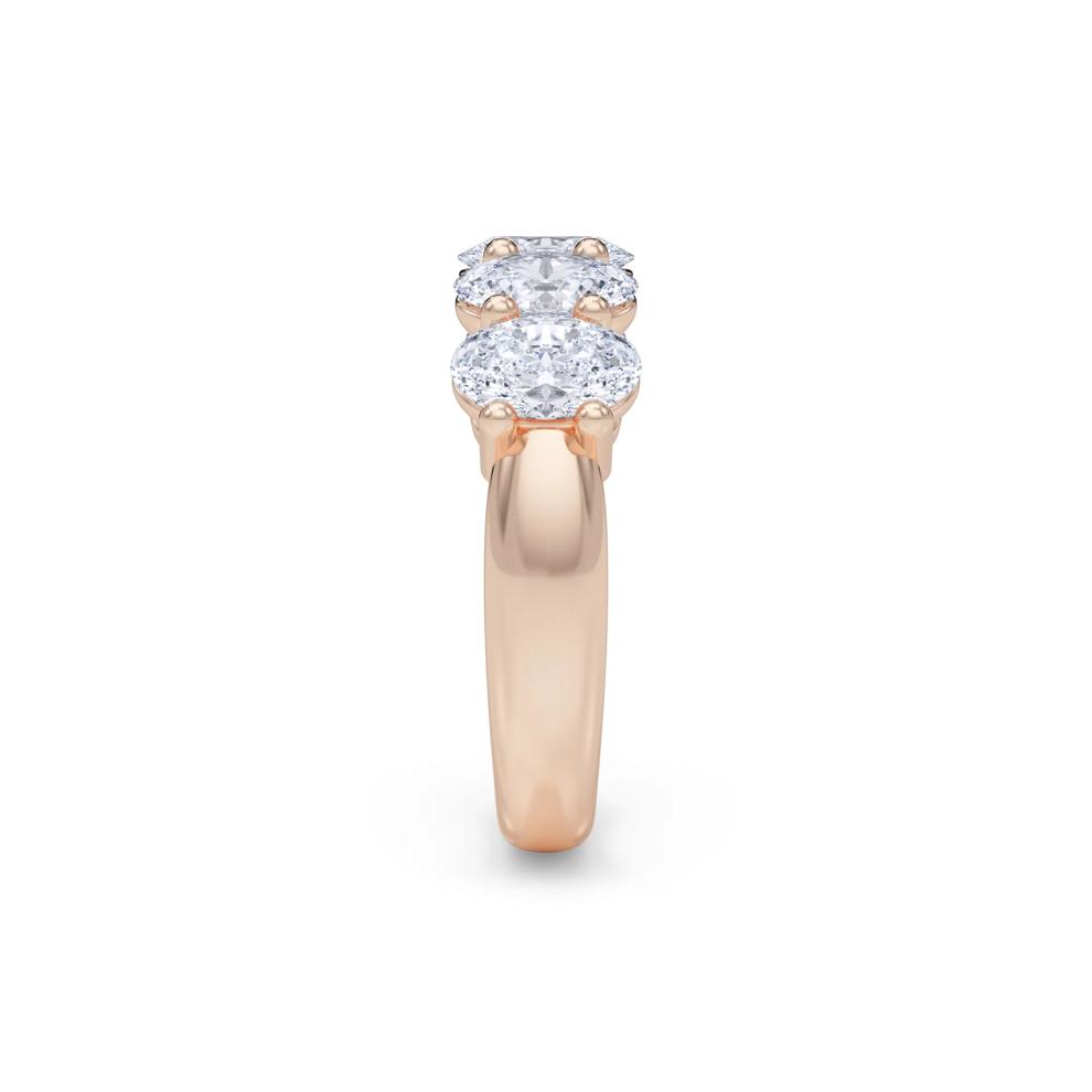 Lab Grown Diamond Five-Stone Anniversary Band in 14K Rose Gold (3 ct. tw.) – Image 3 of 5