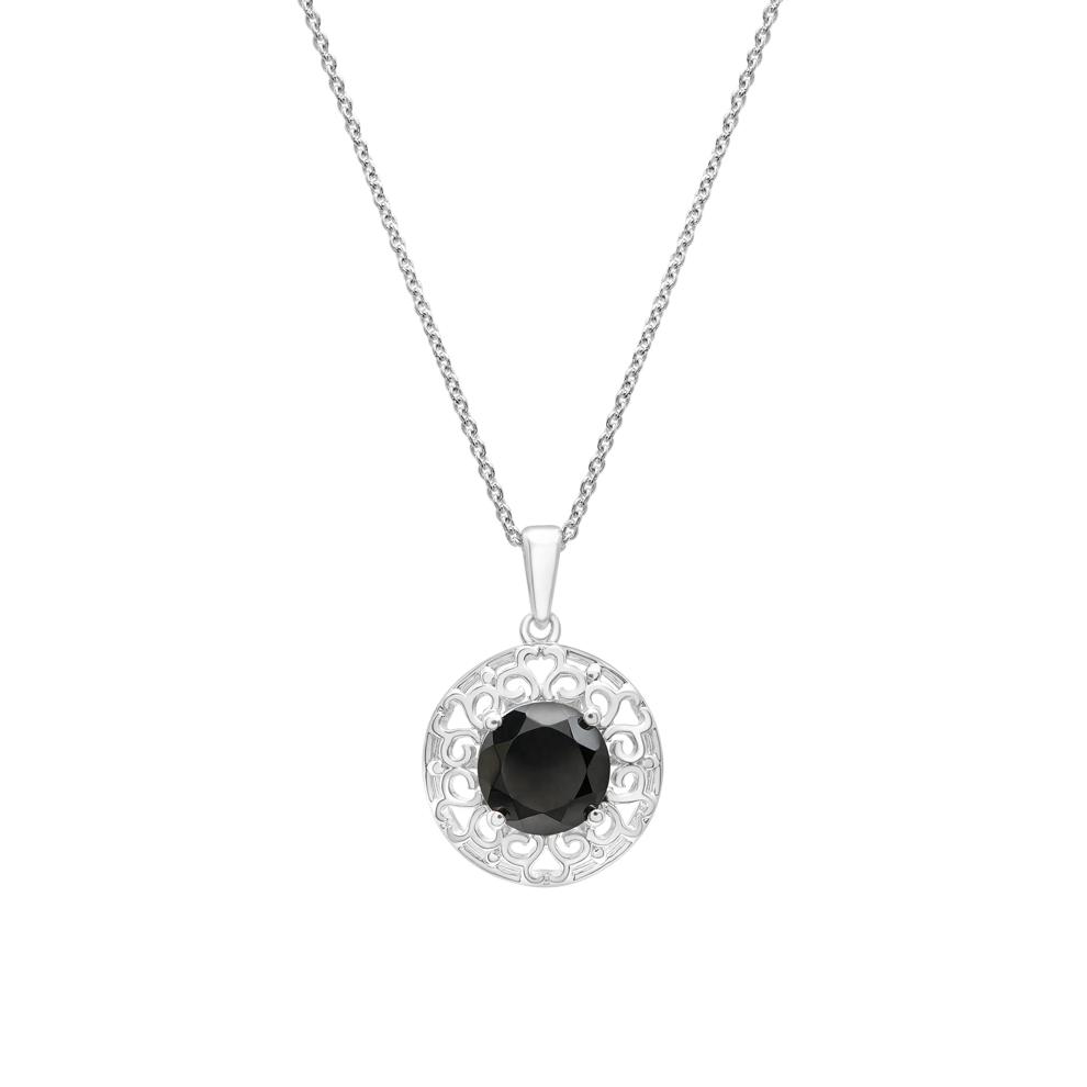 Onyx Filigree Pendant in Sterling Silver – Image 1 of 4