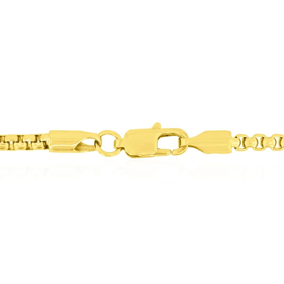 Diamond Cross Pendant Necklace in Yellow Ion-Plated Stainless Steel (1/5 ct. tw.) – Image 3 of 3