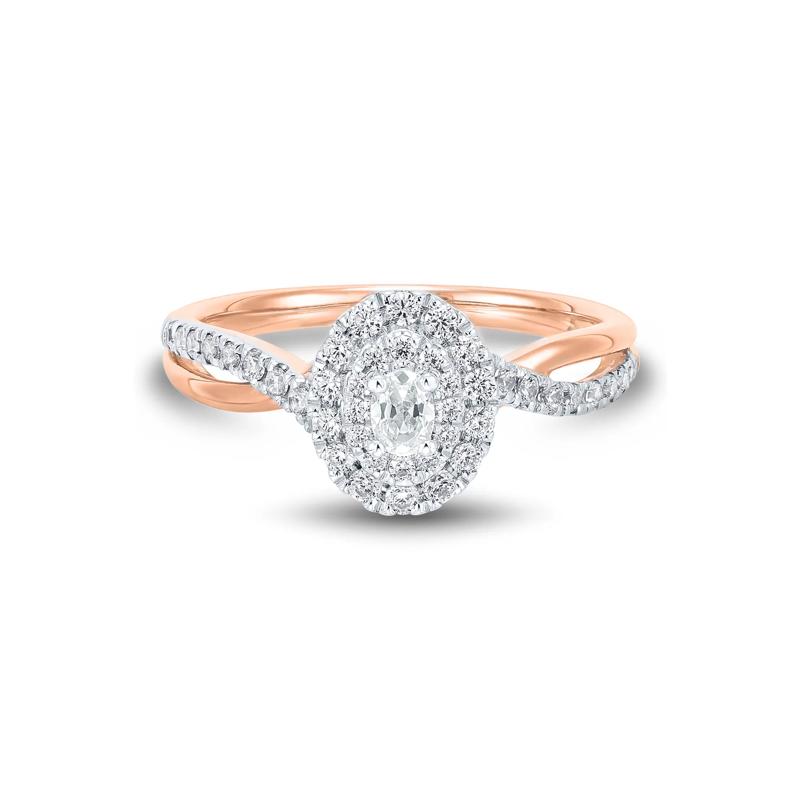 Diamond Engagement Ring in 14K Rose Gold &#40;1/2 ct. tw.&#41; – Image 1 of 3