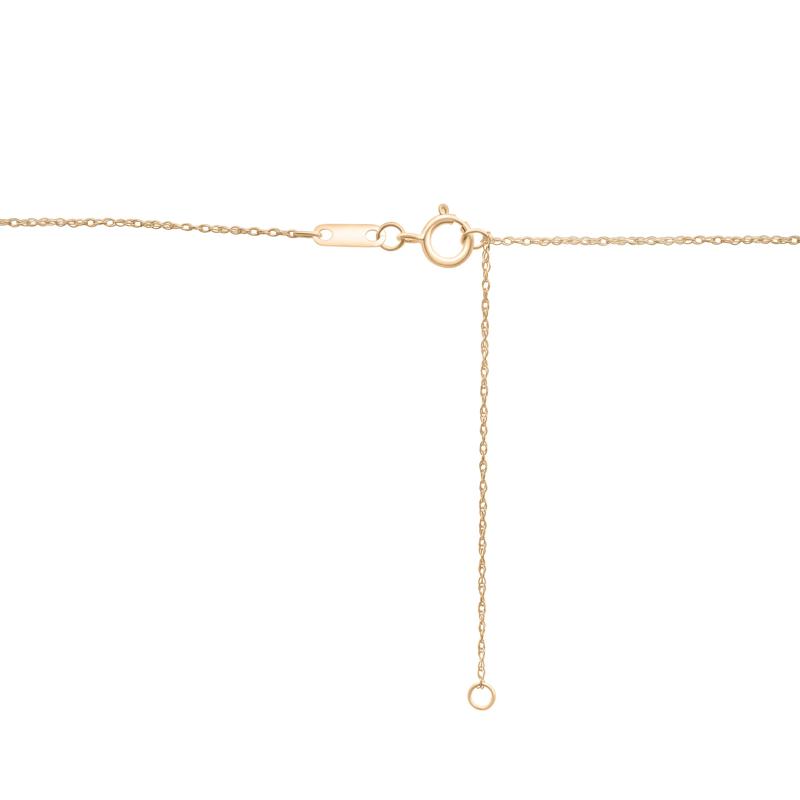 Blue Topaz Octagon Faux-Bezel Pendant in 10K Yellow Gold – Image 4 of 4