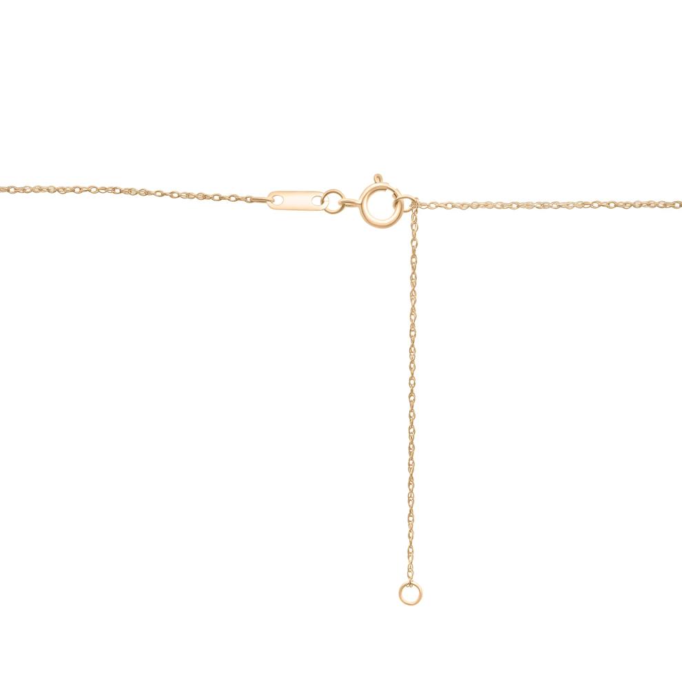 Blue Topaz Octagon Faux-Bezel Pendant in 10K Yellow Gold – Image 4 of 4