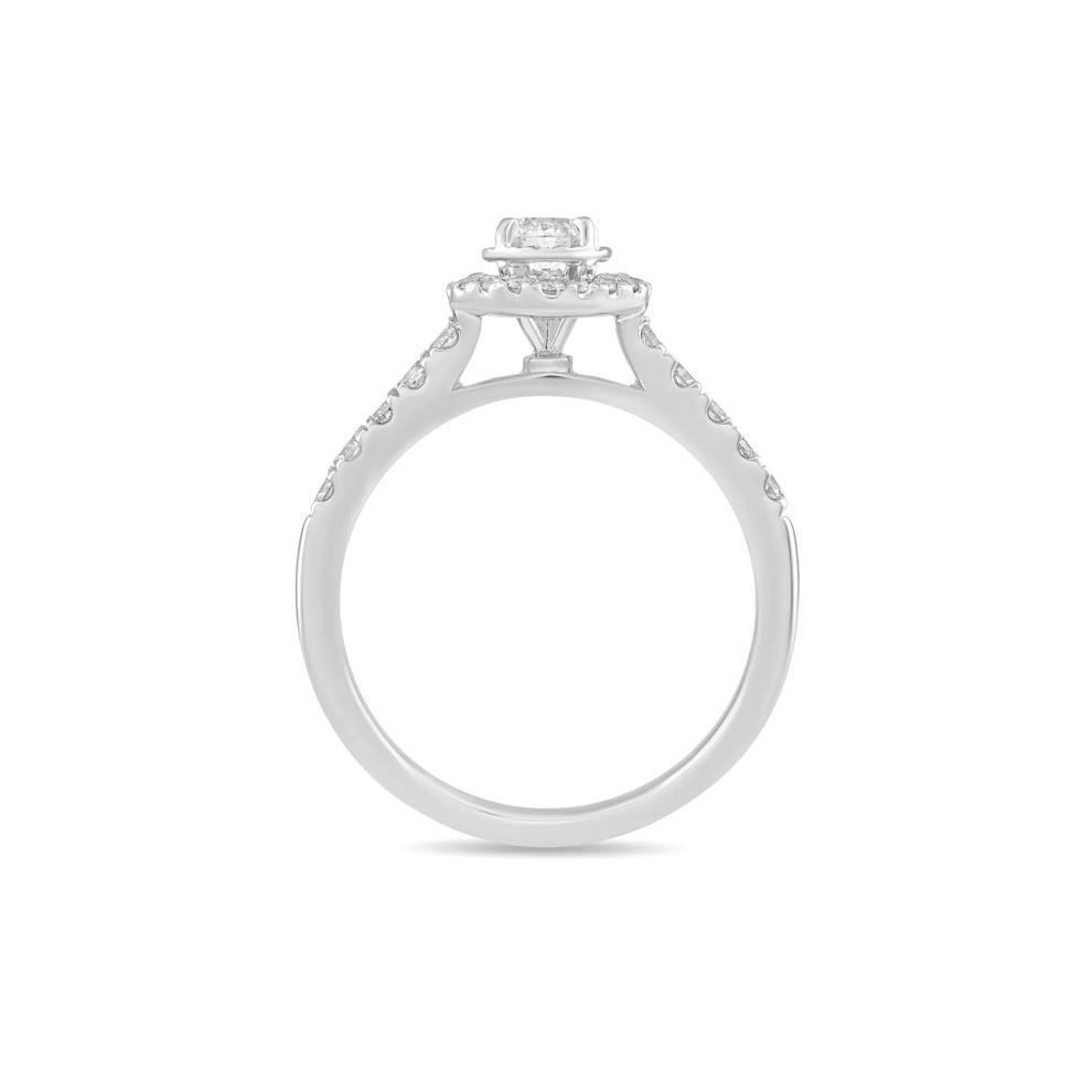 Diamond Round Halo Center Engagement Ring in 14K White Gold (5/8 ct. tw.) – Image 2 of 4