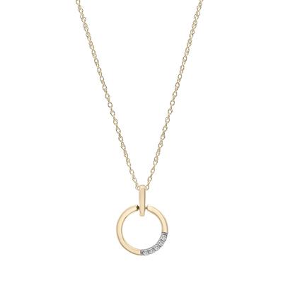Diamond Accent Door Knocker Pendant in 10K Yellow Gold