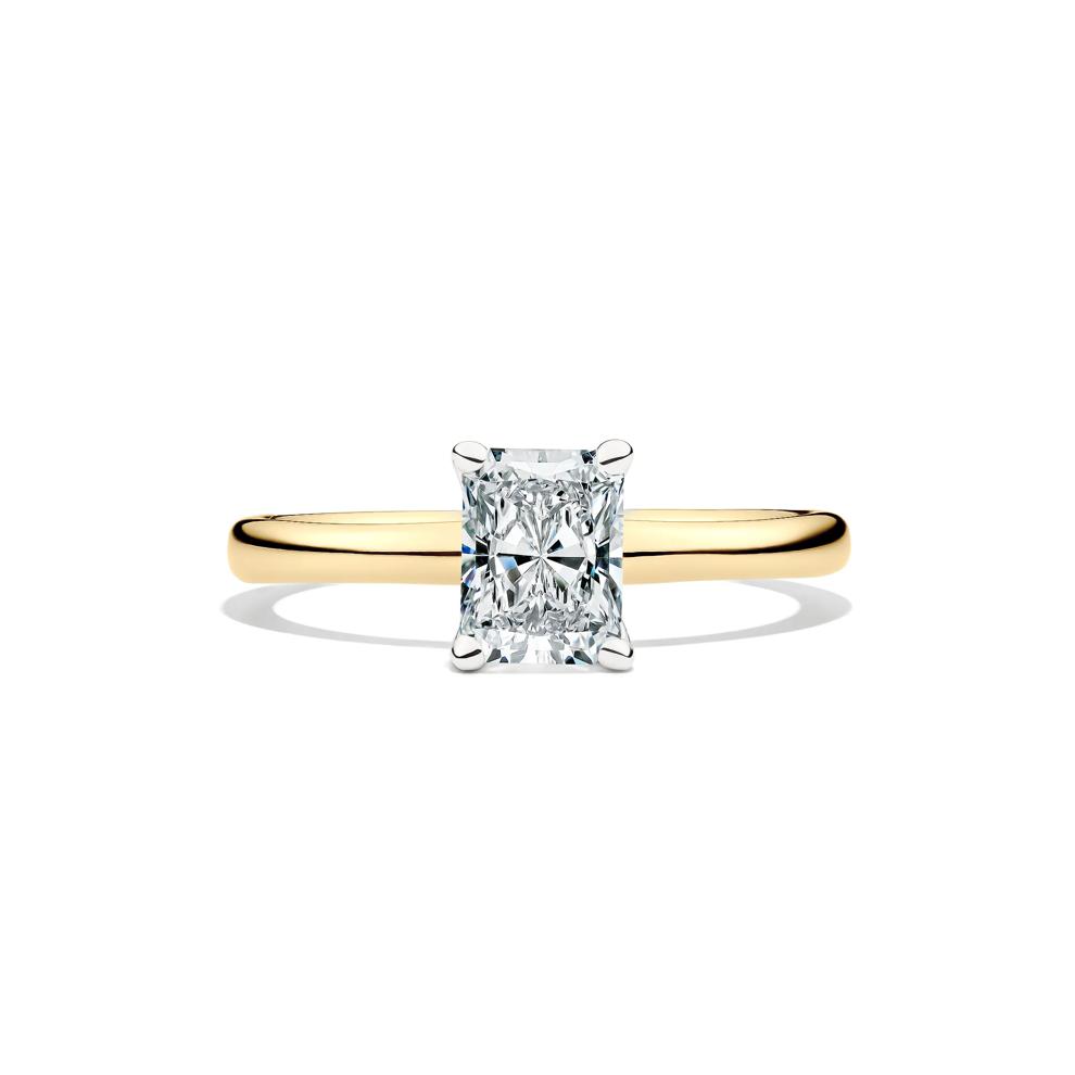 Diamond Radiant-Cut Solitaire Engagement Ring in 14K Yellow Gold (1 ct.) – Image 1 of 5
