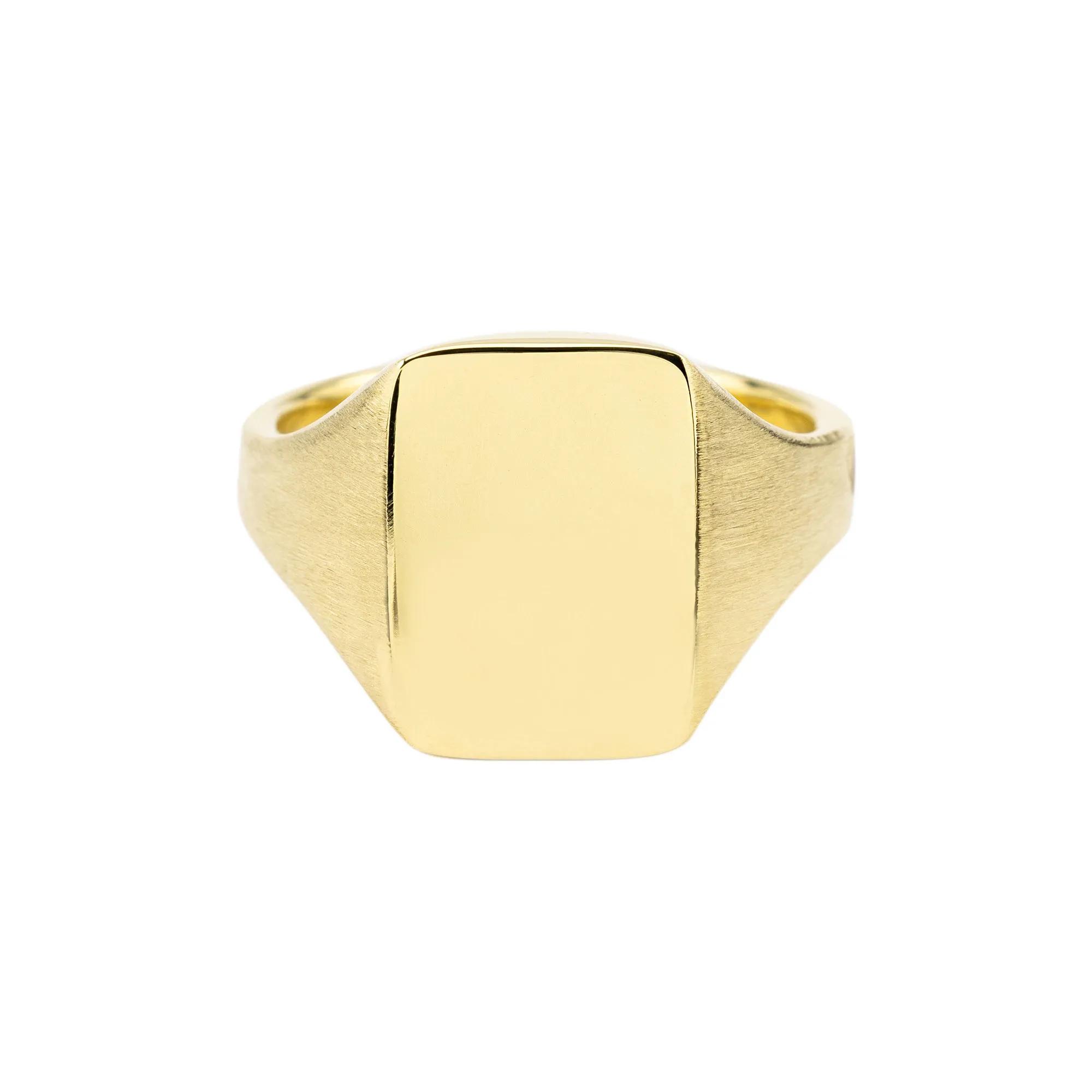 Lashbrook® Rectangle Signet Ring in 10K Yellow Gold