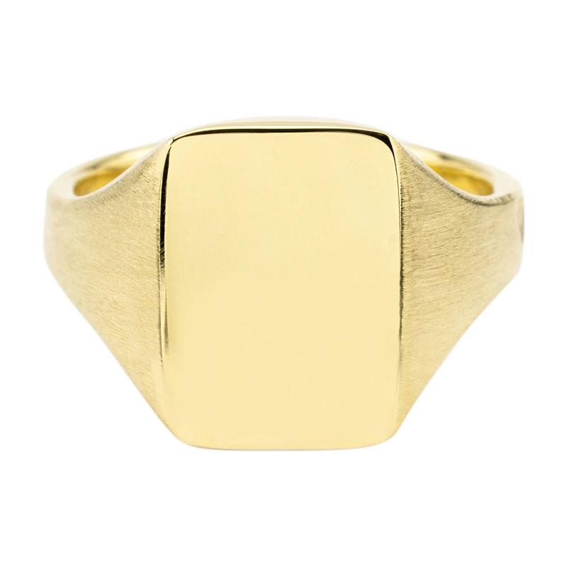 Rectangle Signet Ring in 10K Yellow Gold – Image 1 of 3