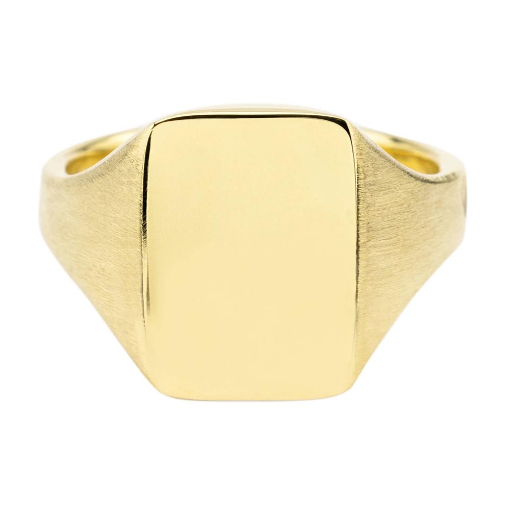 Rectangle Signet Ring in 10K Yellow Gold – Image 1 of 3