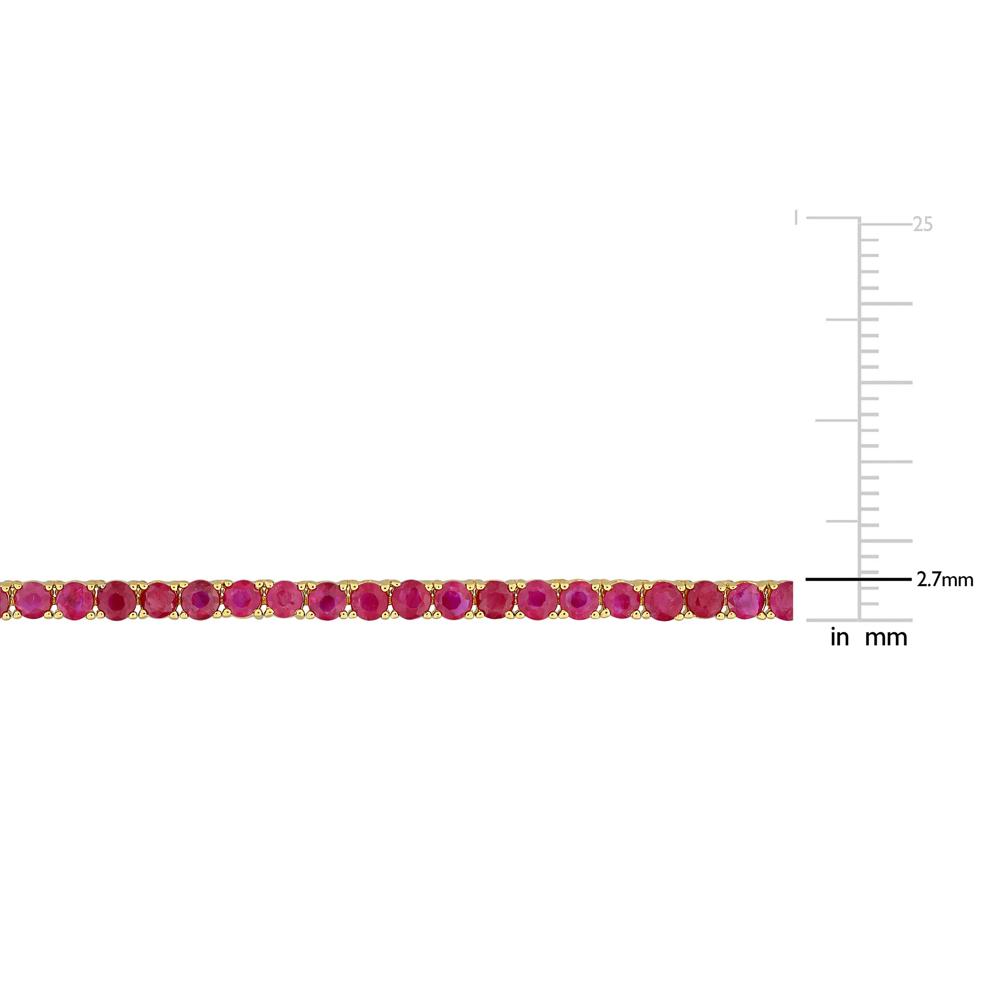 Ruby Tennis Necklace in 14K Yellow Gold, 16&rdquo; – Image 5 of 5