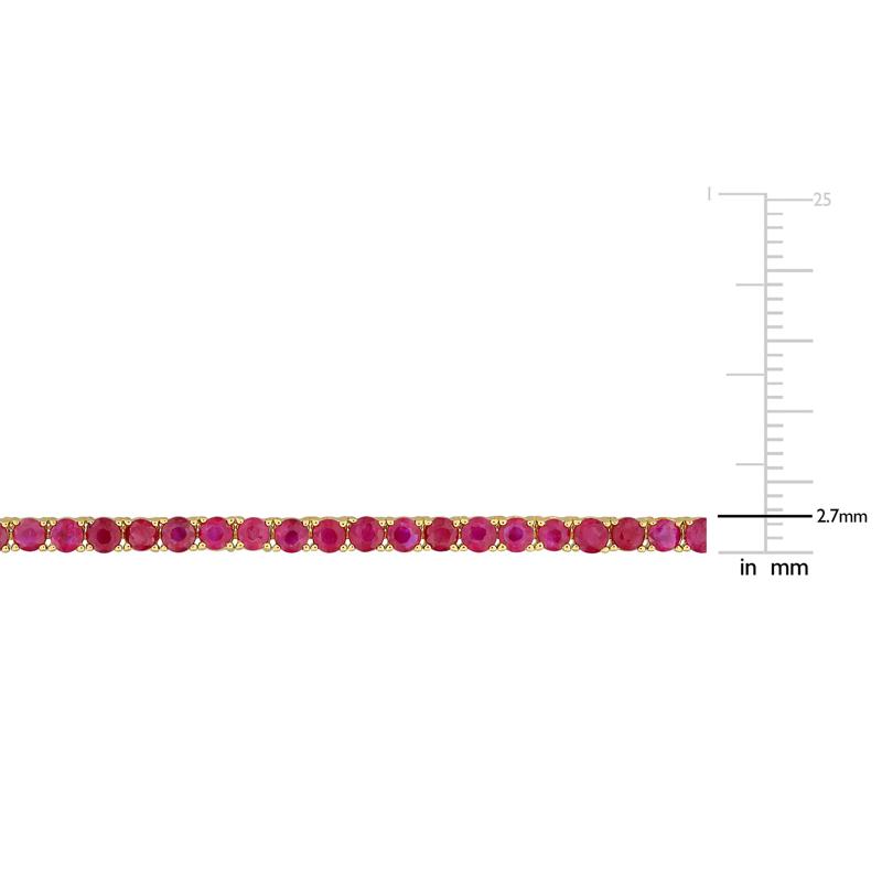 Ruby Tennis Necklace in 14K Yellow Gold – Image 5 of 5