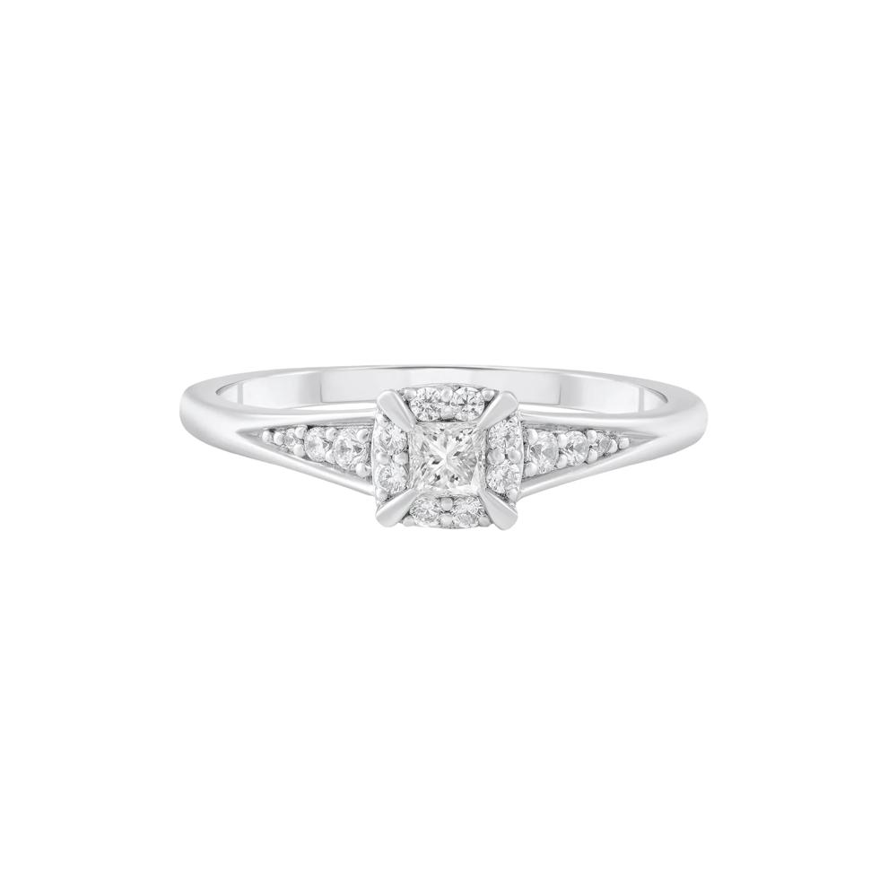 Princess-Cut Diamond Promise Ring in 10K White Gold (1/4 ct. tw.) – Image 1 of 3