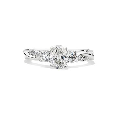 Oval-Shaped Diamond Engagement Ring in 14K White Gold (1 3/4 ct. tw.)