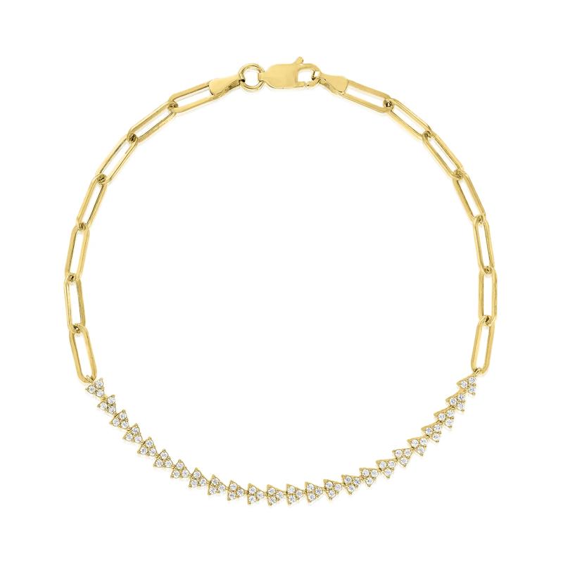 Diamond Half Tennis Chain Bracelet in 10K Yellow Gold &#40;1/2 ct. tw.&#41; – Image 1 of 1