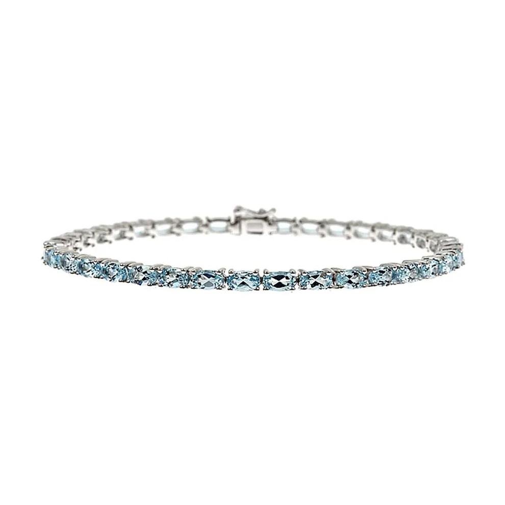 Aquamarine Bracelet in Sterling Silver – Image 1 of 2