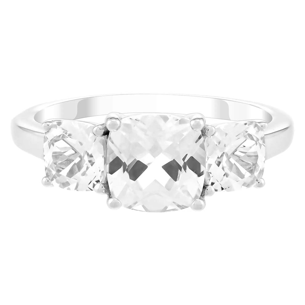 Lab-Created White Sapphire Ring, Earring and Pendant Boxed Set in Sterling Silver – Image 4 of 4