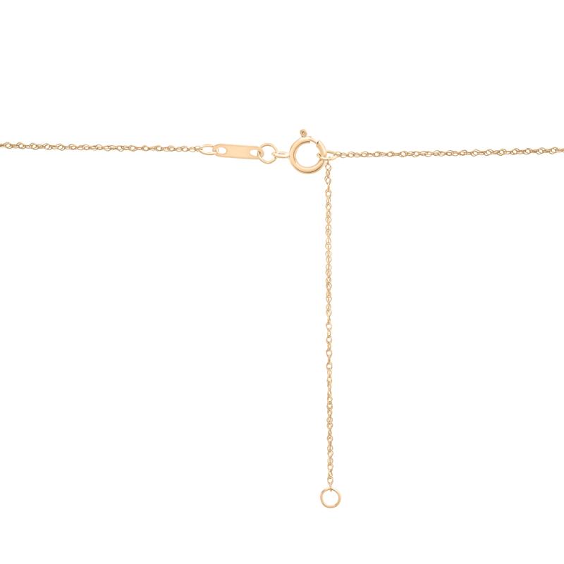 Cabochon Turquoise and White Topaz Pendant in 10K Yellow Gold – Image 4 of 4