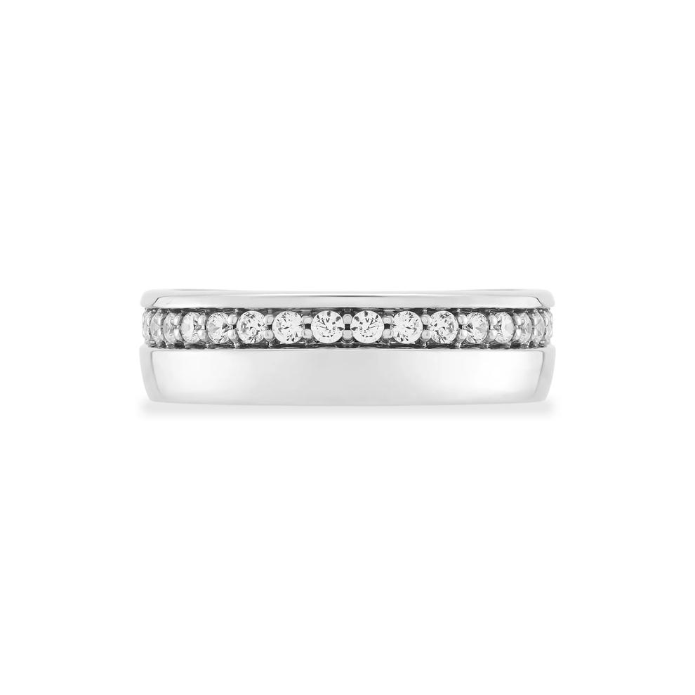 Men's Lab Grown Diamond High Polish Band in 10K White Gold (1/2 ct. tw.) – Image 1 of 4