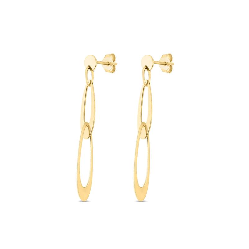 Oval Link Drop Earrings in 14K Yellow Gold – Image 3 of 4