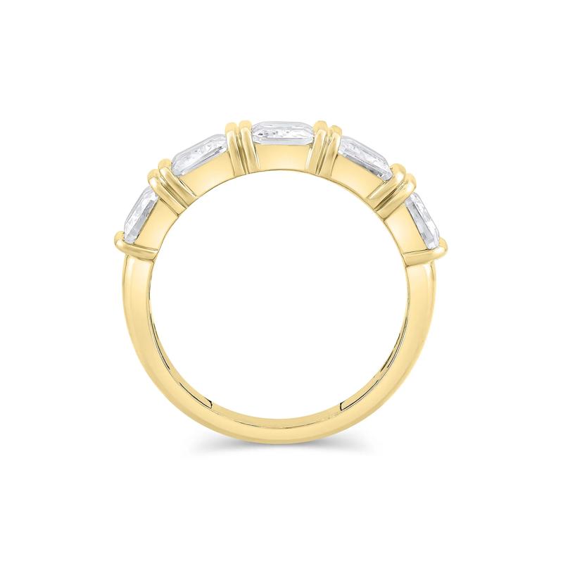 Lab Grown Diamond 5-Stone Anniversary Band in 14K Yellow Gold &#40;3 1/2 ct. tw.&#41; – Image 2 of 3