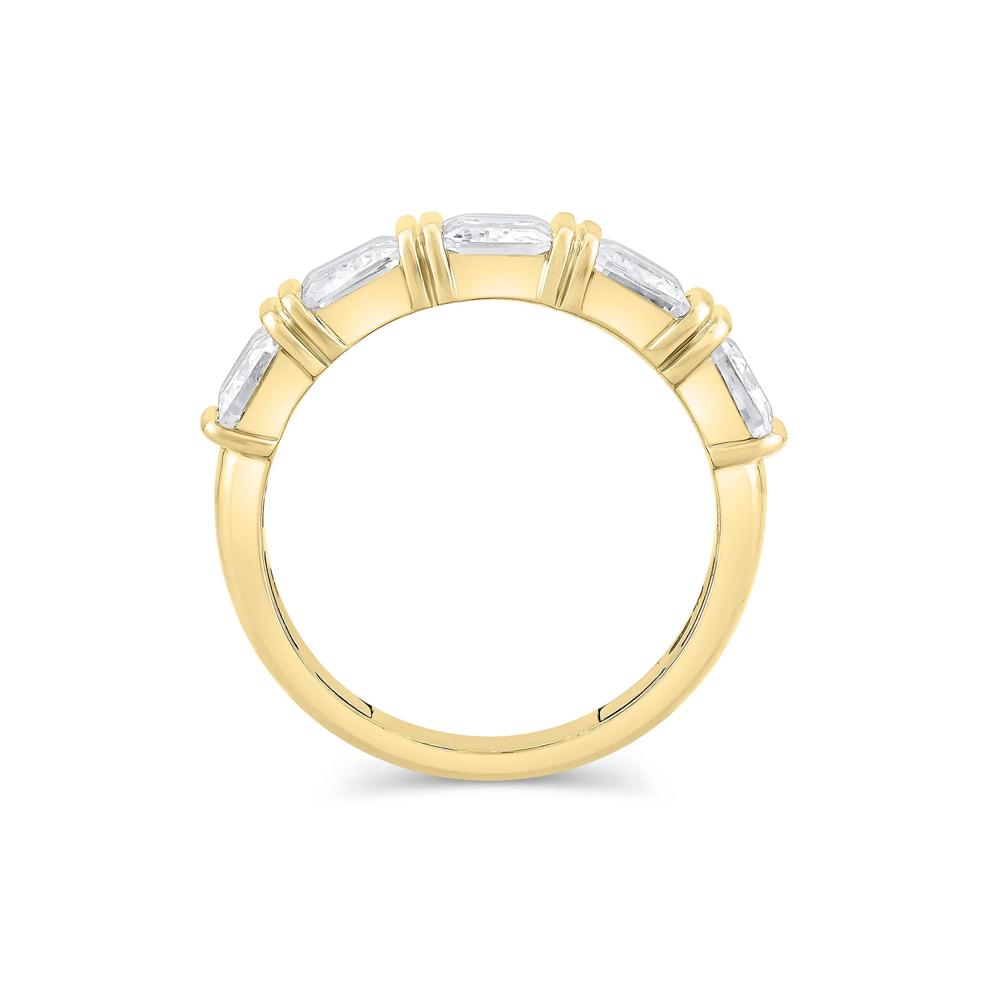 Lab Grown Diamond 5-Stone Anniversary Band in 14K Yellow Gold (3 1/2 ct. tw.) – Image 2 of 3