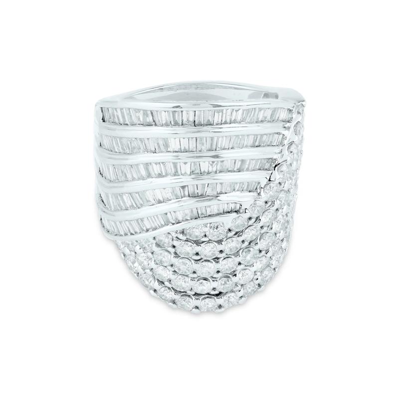 Diamond Woven Band in 10K White Gold &#40;4 ct. tw.&#41; – Image 4 of 4