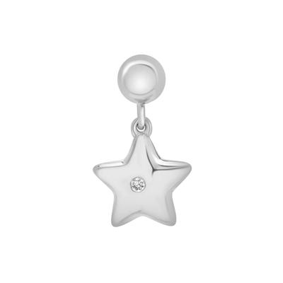 Diamond Accent Puff Star Bead Charm