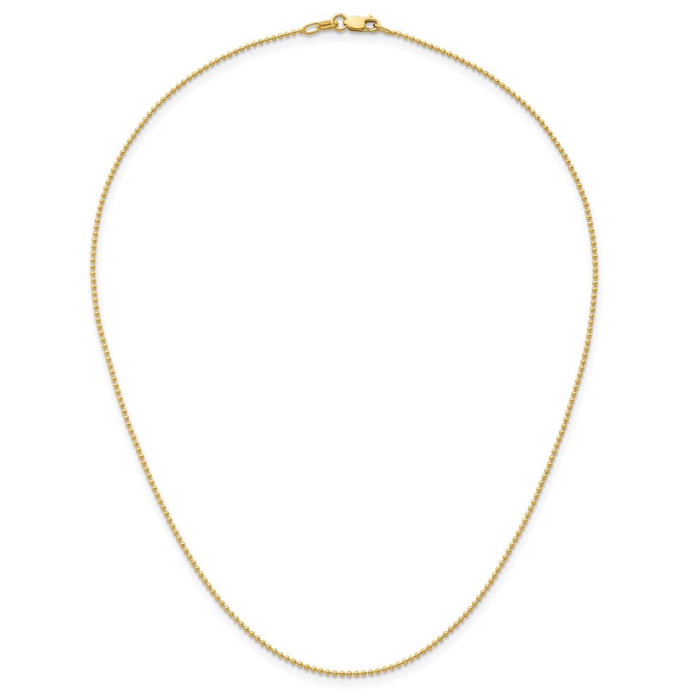Beaded Chain in 14K Yellow Gold, 1.2mm, 16" – Image 3 of 4