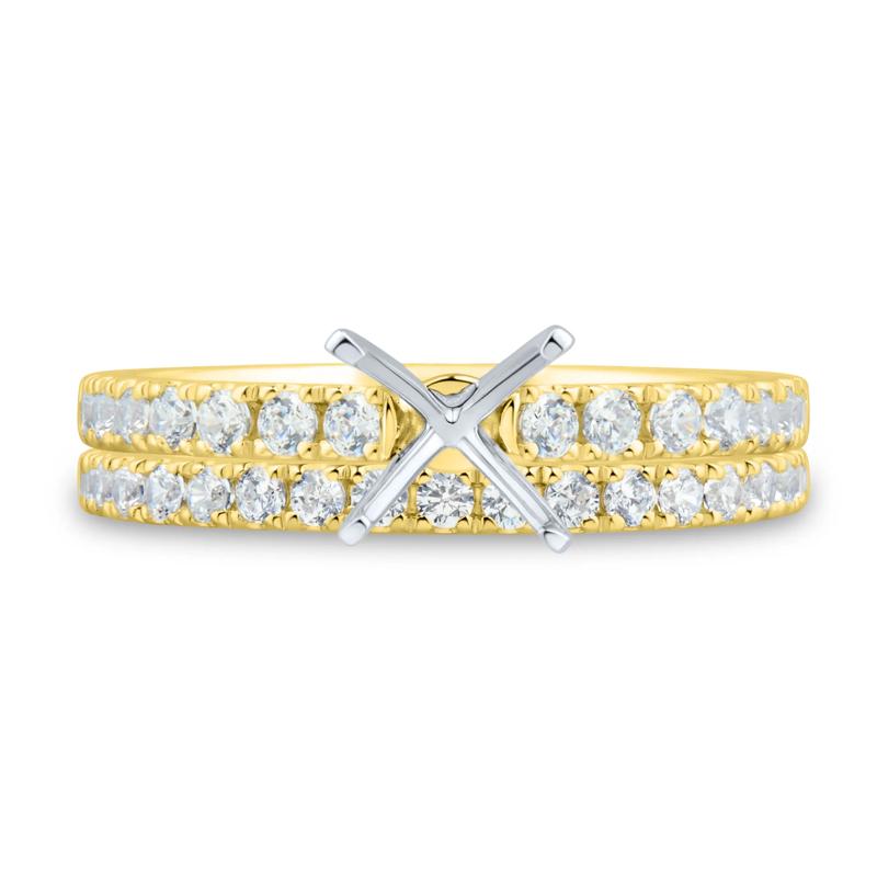 1/2 ct. tw. Brilliant-Cut Diamond Semi-Mount Engagement Ring in 14k Yellow Gold &#40;Setting Only&#41;  – Image 1 of 8