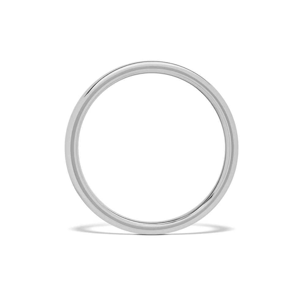 Men's Domed Band in 14K White Gold, 4mm – Image 2 of 4