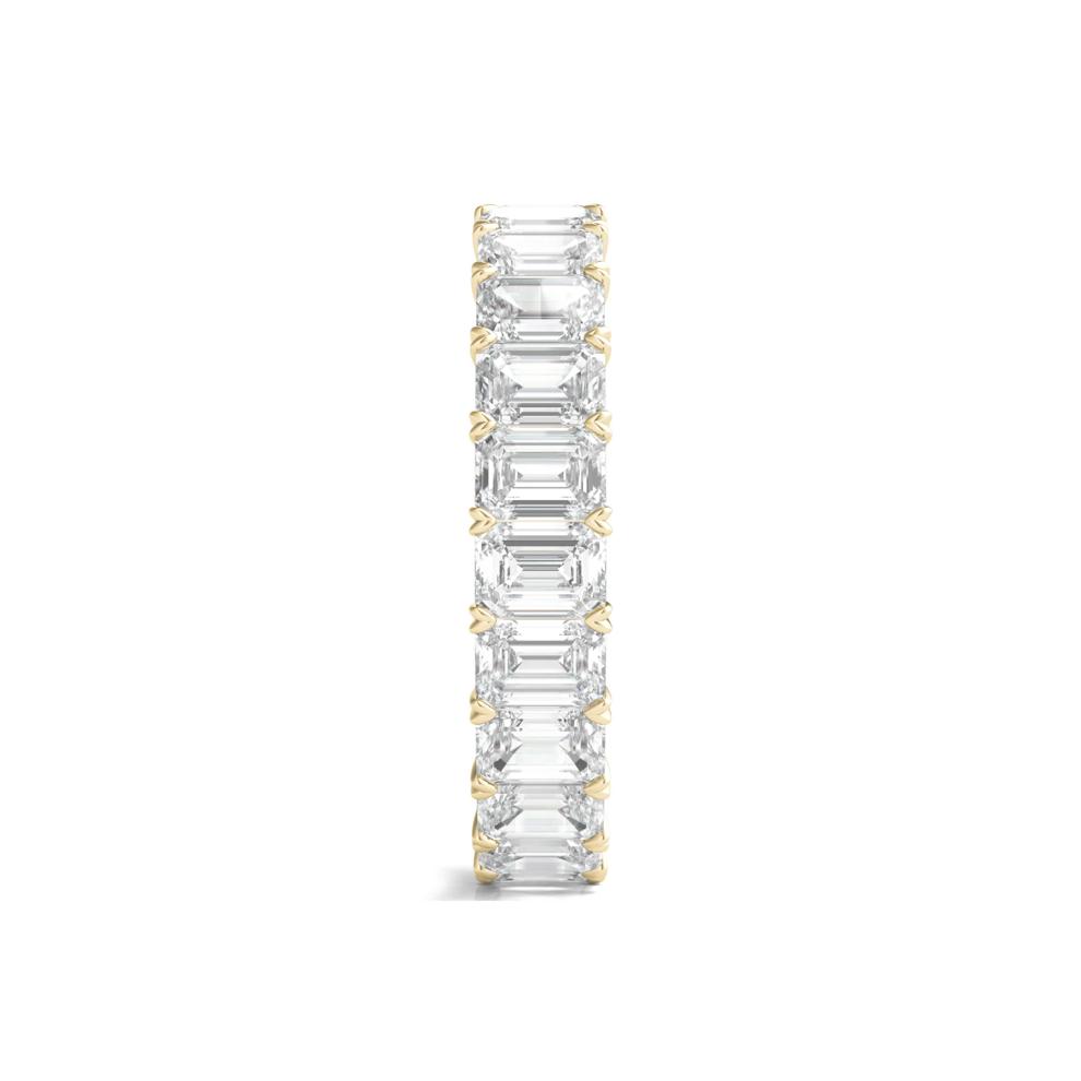 Emerald-Cut Diamond Wedding Band with Eternity Setting in 14K Yellow Gold (4 ct. tw.) – Image 3 of 3