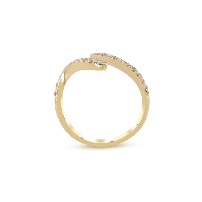 Open Bypass Ring with Diamonds in 10K Yellow Gold &#40;1/4 ct. tw.&#41; – Image 2 of 4