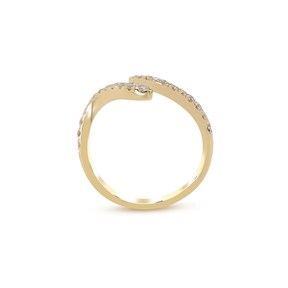 Open Bypass Ring with Diamonds in 10K Yellow Gold (1/4 ct. tw.) – Image 2 of 4