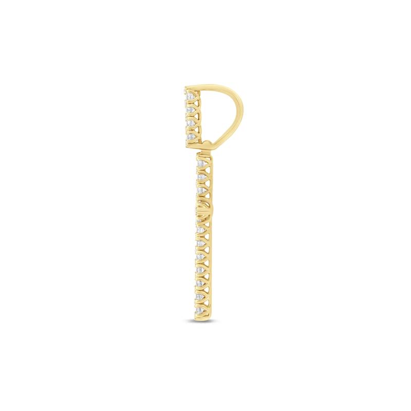 Lab Grown Diamond Cross Charm in 10K Yellow Gold &#40;3 5/8&#41; – Image 2 of 2