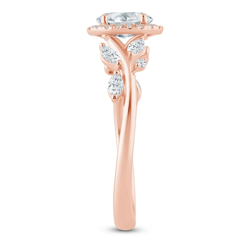 Diamond Oval Center Halo Engagement Ring in 14K Rose Gold (3/4 ct. tw.) – Image 3 of 3