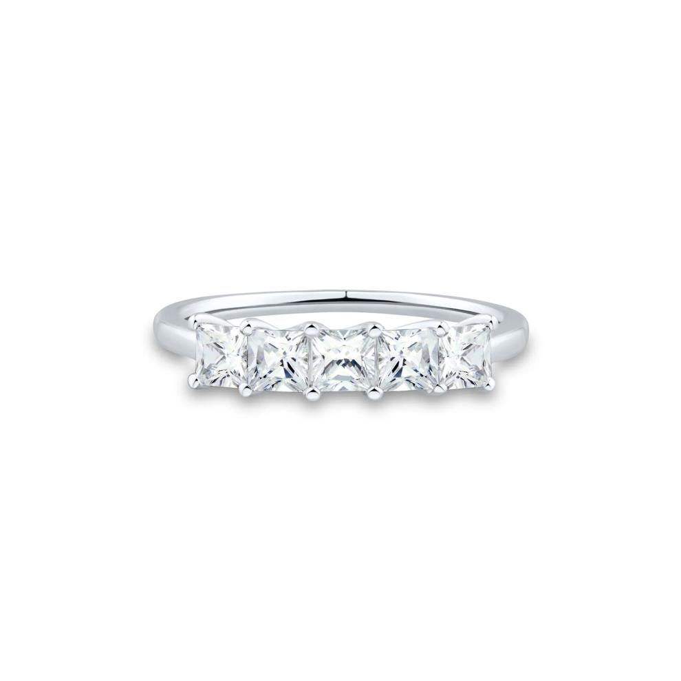 Princess-Cut Diamond Five-Stone Anniversary Band in 10K Gold (1 ct. tw.) – Image 1 of 1
