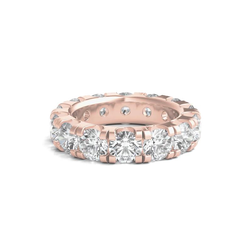 Lab Grown Round Diamond Eternity Band in 14K Rose Gold (7 ct. tw.) – Image 1 of 3