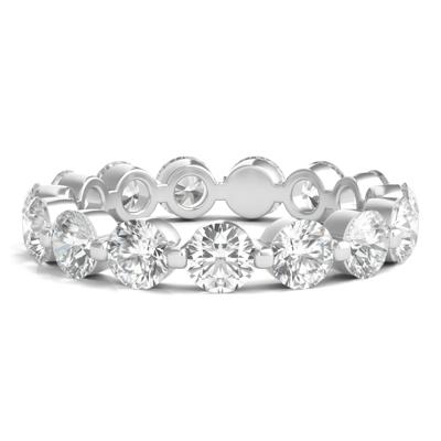 Round Brilliant-Cut Lab Grown Diamond Eternity Band in 14k White Gold (3 ct. tw.)