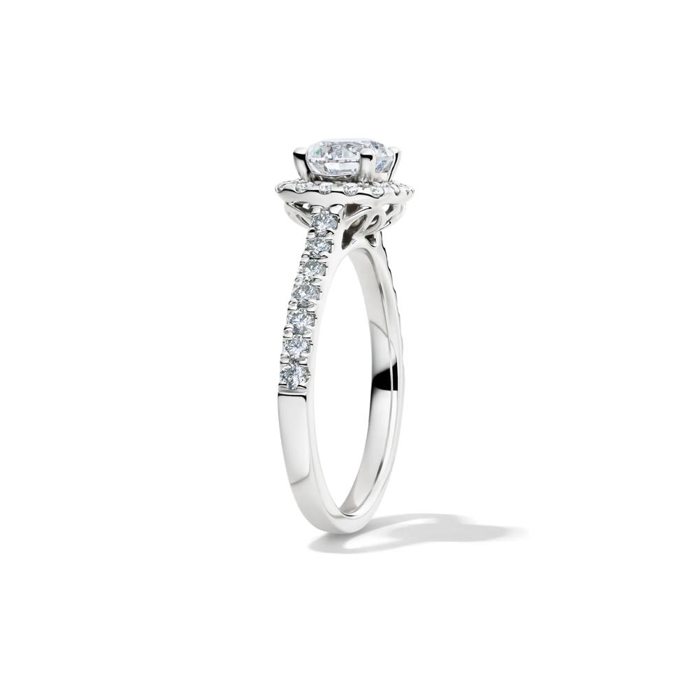 1 1/2 ct. tw. Diamond Halo Engagement Ring in 14K White Gold – Image 3 of 5