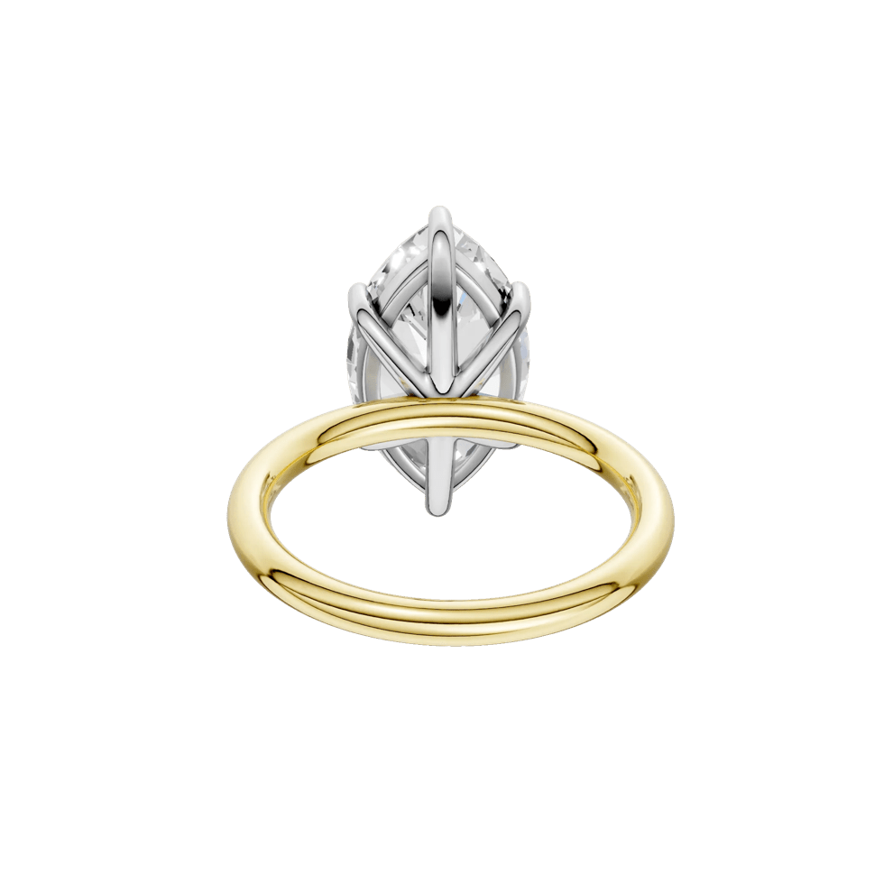 Lab Grown Diamond Marquise Solitaire Engagement Ring in 14K Yellow and White Gold (4 ct. tw.) – Image 5 of 5