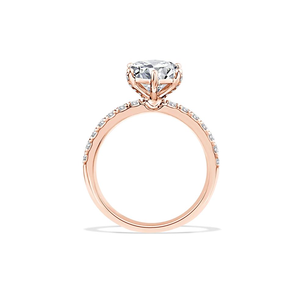 Lab Grown Diamond Dutch Marquise Engagement Ring in 14K Rose Gold (3 1/2 ct. tw.) – Image 2 of 4