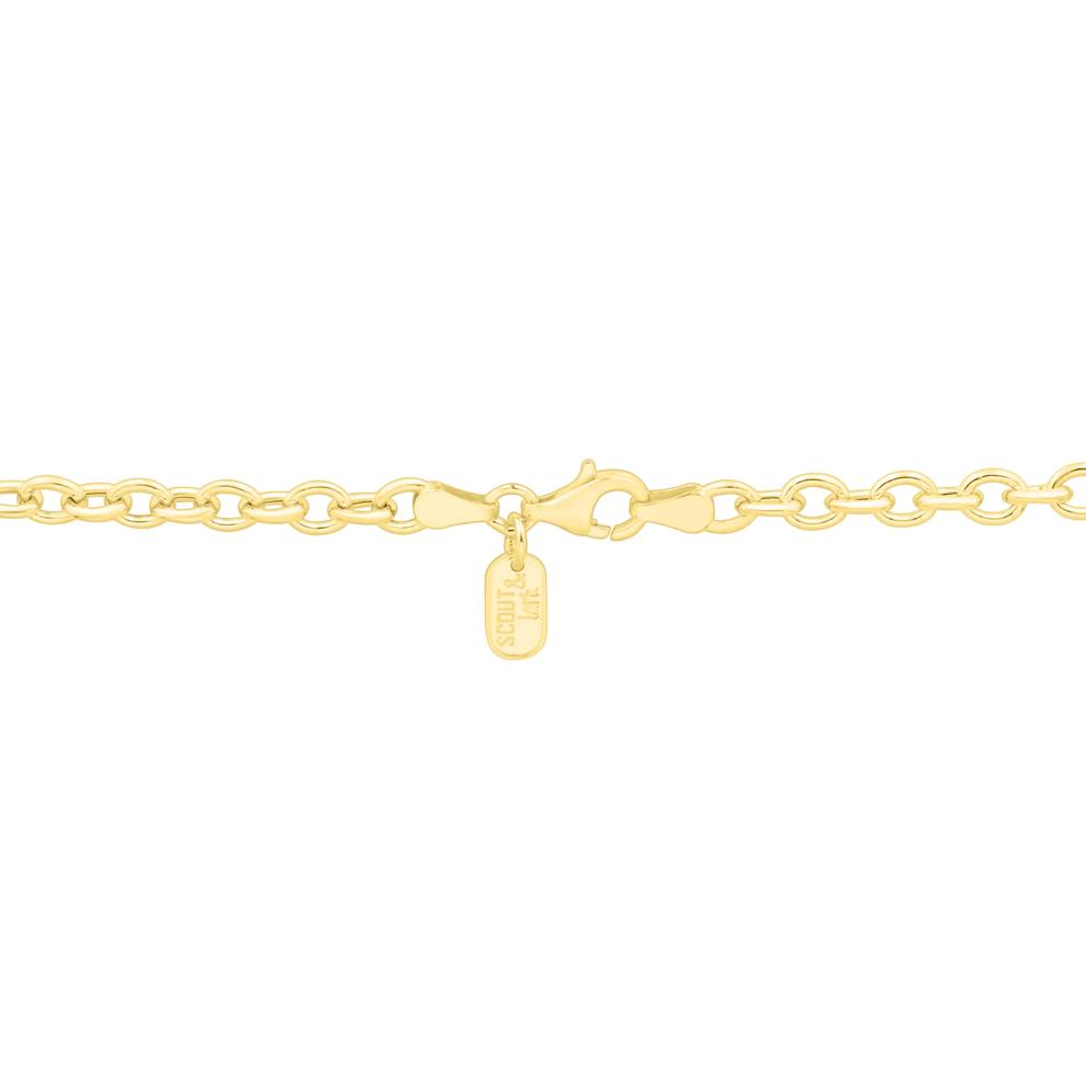 Hollow Anchor Chain in Vermeil, 4MM, 18" – Image 2 of 2